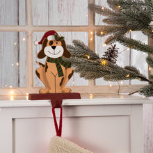 Load image into Gallery viewer, 7.50&quot;H Wooden/Metal Dog Stocking Holder
