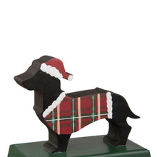 Load image into Gallery viewer, 5.92&quot;H Wooden/Metal Dachhound Stocking Holder
