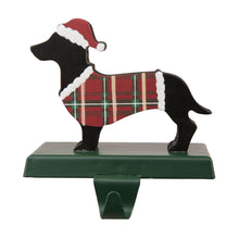 Load image into Gallery viewer, 5.92&quot;H Wooden/Metal Dachhound Stocking Holder
