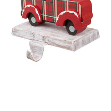 Load image into Gallery viewer, 6.12&quot;H Wooden/Metal Red Truck Stocking Holder
