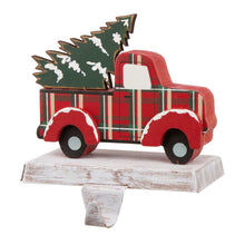 Load image into Gallery viewer, 6.12&quot;H Wooden/Metal Red Truck Stocking Holder
