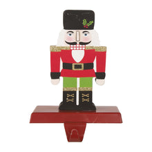 Load image into Gallery viewer, 7.00&quot;H Wooden/Metal Nutcracker Stocking Holder
