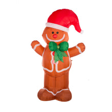 Load image into Gallery viewer, 7.87ft Christmas Lighted Gingerbread Man Inflatable Decor
