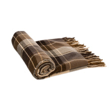 Load image into Gallery viewer, Plaid Woven Throw Blanket Winter Lattice Shawl Wrap with Tassels, Khaki, 50 × 60 Inch
