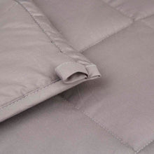 Load image into Gallery viewer, 72&quot;L*48&quot;W Cotton Shell Quilted Weighted Blanket With Polyester Filling - Gray 12lbs
