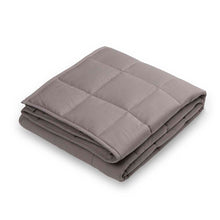 Load image into Gallery viewer, 72&quot;L*48&quot;W Cotton Shell Quilted Weighted Blanket With Polyester Filling - Gray 12lbs
