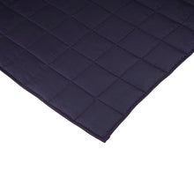 Load image into Gallery viewer, 72&quot;L*48&quot;W Cotton Shell Quilted Weighted Blanket With Polyester Filling - Navy Blue 12lbs
