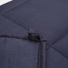 Load image into Gallery viewer, 72&quot;L*48&quot;W Cotton Shell Quilted Weighted Blanket With Polyester Filling - Navy Blue 12lbs
