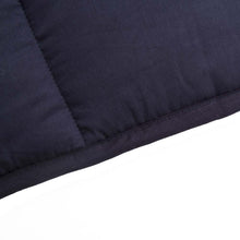 Load image into Gallery viewer, 72&quot;L*48&quot;W Cotton Shell Quilted Weighted Blanket With Polyester Filling - Navy Blue 12lbs
