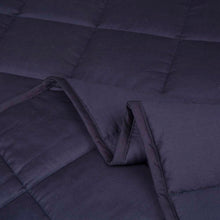 Load image into Gallery viewer, 72&quot;L*48&quot;W Cotton Shell Quilted Weighted Blanket With Polyester Filling - Navy Blue 12lbs
