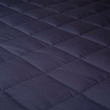 Load image into Gallery viewer, 72&quot;L*48&quot;W Cotton Shell Quilted Weighted Blanket With Polyester Filling - Navy Blue 12lbs
