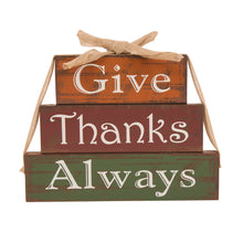 Load image into Gallery viewer, Handcrafted Wooden &quot;Give Thanks&quot; Block Set
