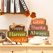 Load image into Gallery viewer, Handcrafted Wooden &quot;Give Thanks&quot; Block Set
