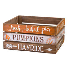 Load image into Gallery viewer, Wooden Pumpkin Storage Crates, Set of 2
