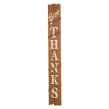 Load image into Gallery viewer, 51.57&quot; H Wooden &quot;Give THANKS&quot; Porch Sign Board with Cane Decoration
