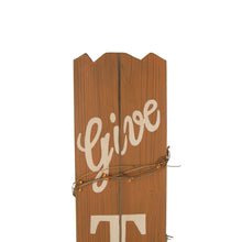 Load image into Gallery viewer, 51.57&quot; H Wooden &quot;Give THANKS&quot; Porch Sign Board with Cane Decoration
