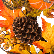 Load image into Gallery viewer, 24&quot;D Yellow/Orange Sunflower Wreath with 28&quot;L Window Frame
