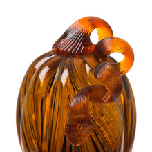 Load image into Gallery viewer, 6&quot; H Hand Blown Striped Glass Pumpkin Table Decor
