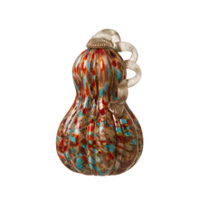 Load image into Gallery viewer, 9.06&quot;H Hand Blown Multi Dots Glass Gourd Decor
