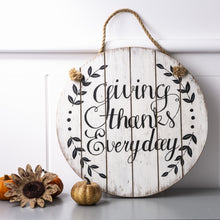 Load image into Gallery viewer, Thanksgiving Wall Decorations Farmhouse Wooden Wall Decorative Sign Round Hanging Thanksgiving Wall Art
