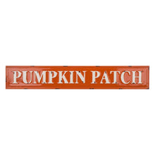 Load image into Gallery viewer, 35.75&quot;L Enameled Metal &quot;PUMPKIN PATCH&quot; Wall Sign
