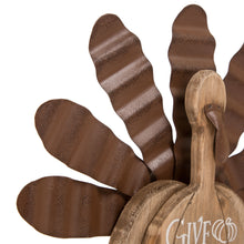 Load image into Gallery viewer, 12.28&quot; L Wooden Metal Turkey Table Decor Thanksgiving Decorative
