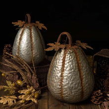 Load image into Gallery viewer, 14&quot;H Galvanized Metal Tall Pumpkin
