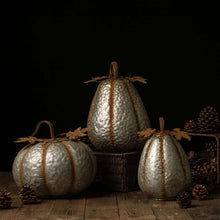 Load image into Gallery viewer, 14&quot;H Galvanized Metal Tall Pumpkin
