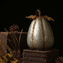 Load image into Gallery viewer, 14&quot;H Galvanized Metal Tall Pumpkin
