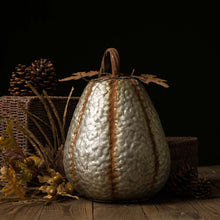 Load image into Gallery viewer, 14&quot;H Galvanized Metal Tall Pumpkin
