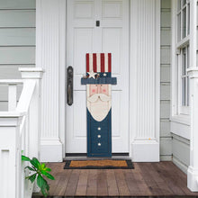 Load image into Gallery viewer, 36&quot;H Wooden/Metal Patriotic Uncle Sam Porch Board Sign
