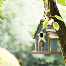 Load image into Gallery viewer, 9.06&quot;H Rustic Patriotic Garden Distressed Wooden Decorative Birdhouse
