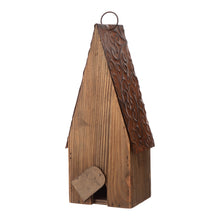 Load image into Gallery viewer, 12.4 Inch Height Wooden Patriotic Distressed Garden Birdhouse with Stars
