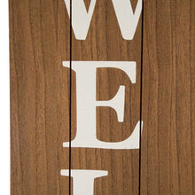 Load image into Gallery viewer, 42&quot;H Wooden &quot;WELCOME&quot; Porch Sign with Metal Planter
