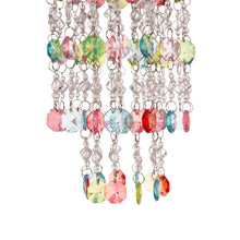 Load image into Gallery viewer, 18.75&quot;H Solar Lighted Hanging Décor with Multicolored Acrylic Jewel Beads
