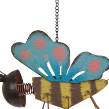 Load image into Gallery viewer, 22&quot;H Hancrafted Wooden/Iron Butterfly Patio Wind Chime
