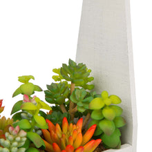 Load image into Gallery viewer, 13.75&quot;H Succulent Plants in Handled Wooden Box
