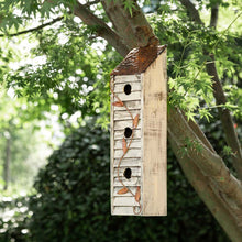 Load image into Gallery viewer, 17.95&quot;H Tall Three-Tier Hand Painted Wood Birdhouse
