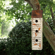 Load image into Gallery viewer, 17.95&quot;H Tall Three-Tier Hand Painted Wood Birdhouse
