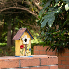 Load image into Gallery viewer, 10.24&quot;H Wooden Distressed Flower Garden Birdhouse
