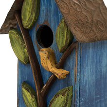 Load image into Gallery viewer, 9.84&quot;H Distressed Leaves Wooden Garden Birdhouse
