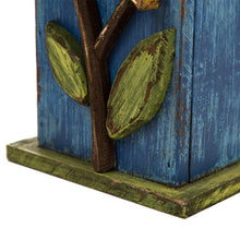 Load image into Gallery viewer, 9.84&quot;H Distressed Leaves Wooden Garden Birdhouse
