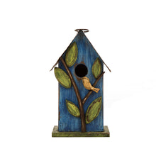 Load image into Gallery viewer, 9.84&quot;H Distressed Leaves Wooden Garden Birdhouse
