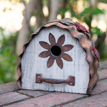 Load image into Gallery viewer, 7.09&quot;L Distressed Wooden Flower Garden Birdhouse
