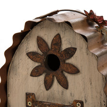 Load image into Gallery viewer, 7.09&quot;L Distressed Wooden Flower Garden Birdhouse
