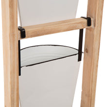 Load image into Gallery viewer, 42&quot;H Enameled Metal/Wood 3-Tier Leaning Ladder Plant Stand
