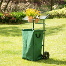 Load image into Gallery viewer, 40.5&#39;&#39;H Outdoor Cleaning Garden Cart with Detachable Polyester Leaf Trash Bag
