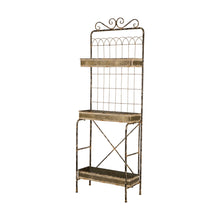 Load image into Gallery viewer, 68&quot;H Rustic Metal Shelf or Planter Rack with 3 Sturdy Tiers
