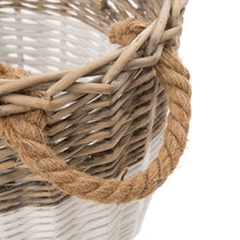 Load image into Gallery viewer, Set of 3pcs Natural/White Round Willow Baskets
