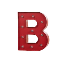 Load image into Gallery viewer, Vintage Marquee LED Lighted Letter B Sign Battery Operated Red
